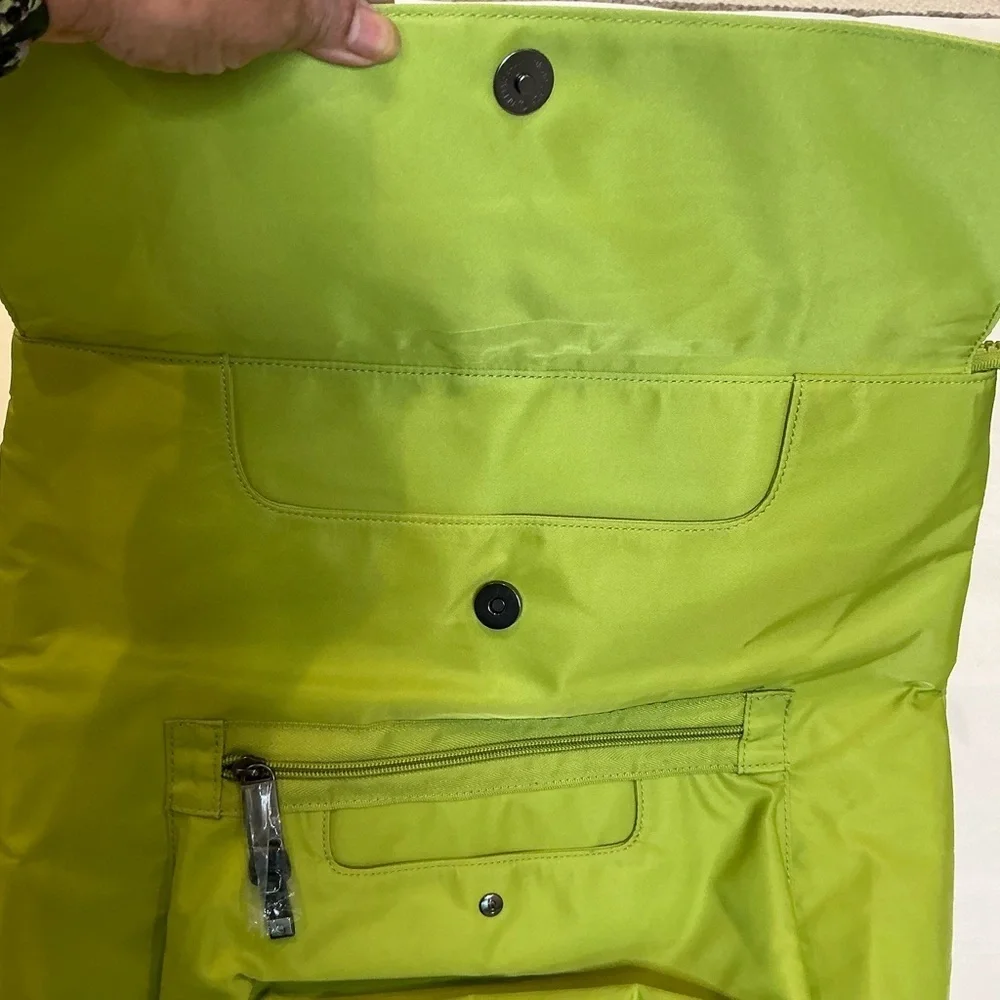 New Baggallini Skedaddle Laptop Backpack in Neon Green